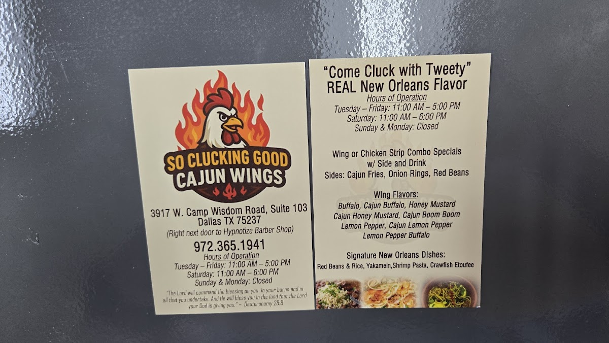 So Clucking Good Cajun Wings Photo Menu 4
