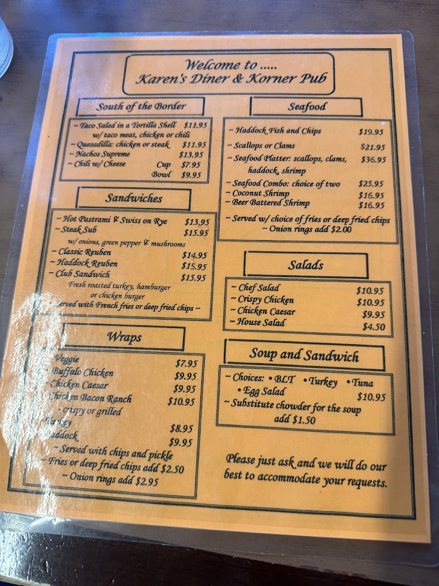 Karen's Main Street Diner Photo Menu 6