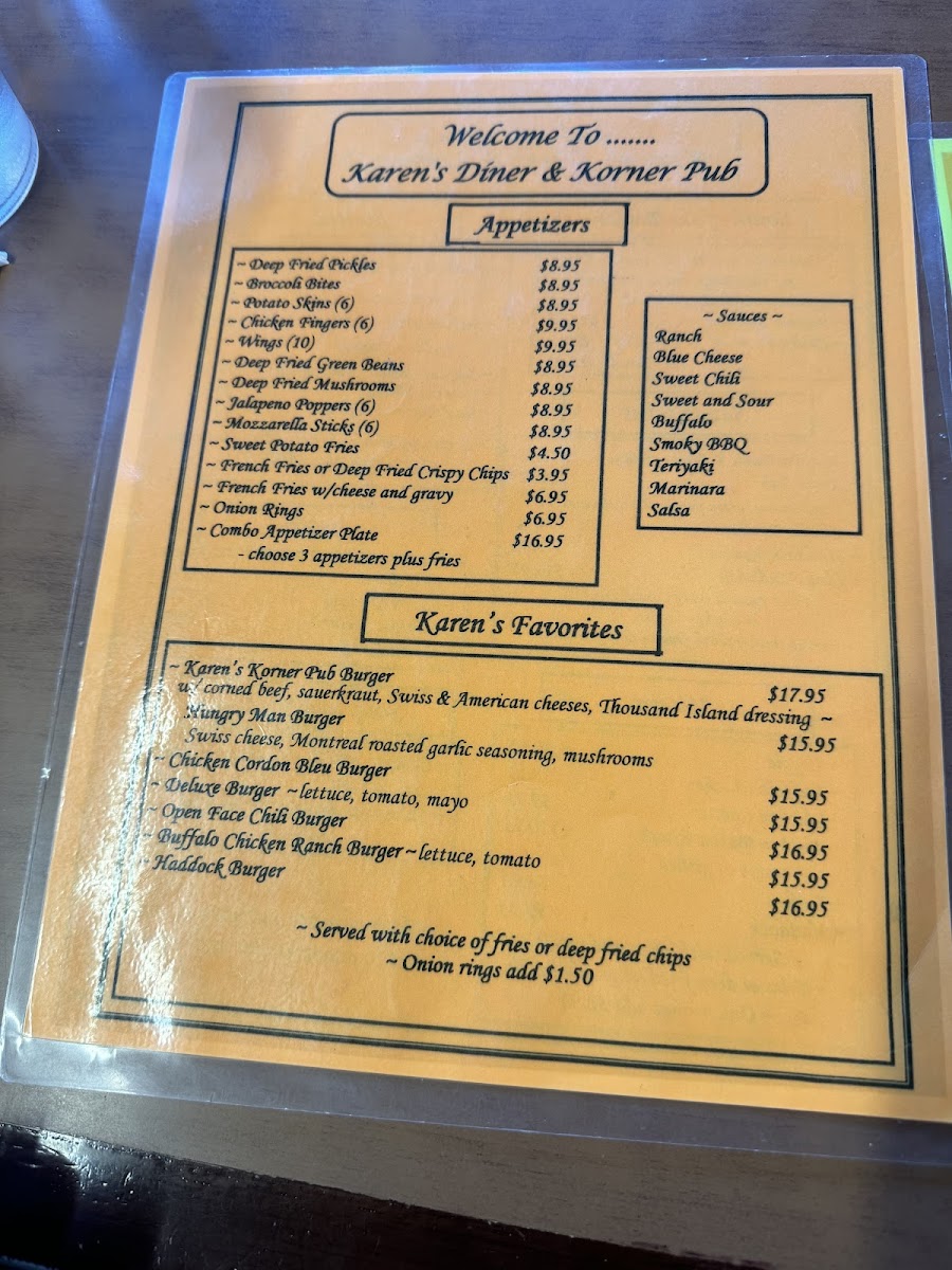 Karen's Main Street Diner Photo Menu 7