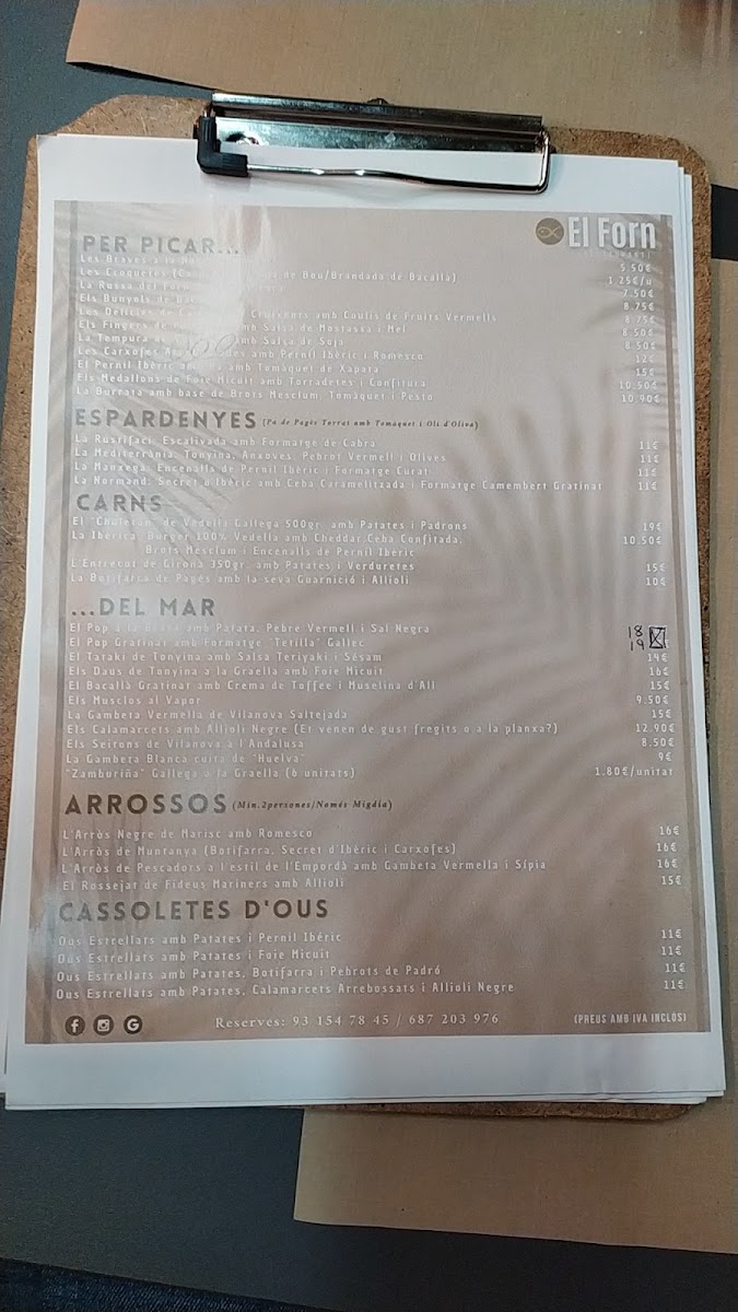El Forn restaurant | Gavà Photo Menu 8