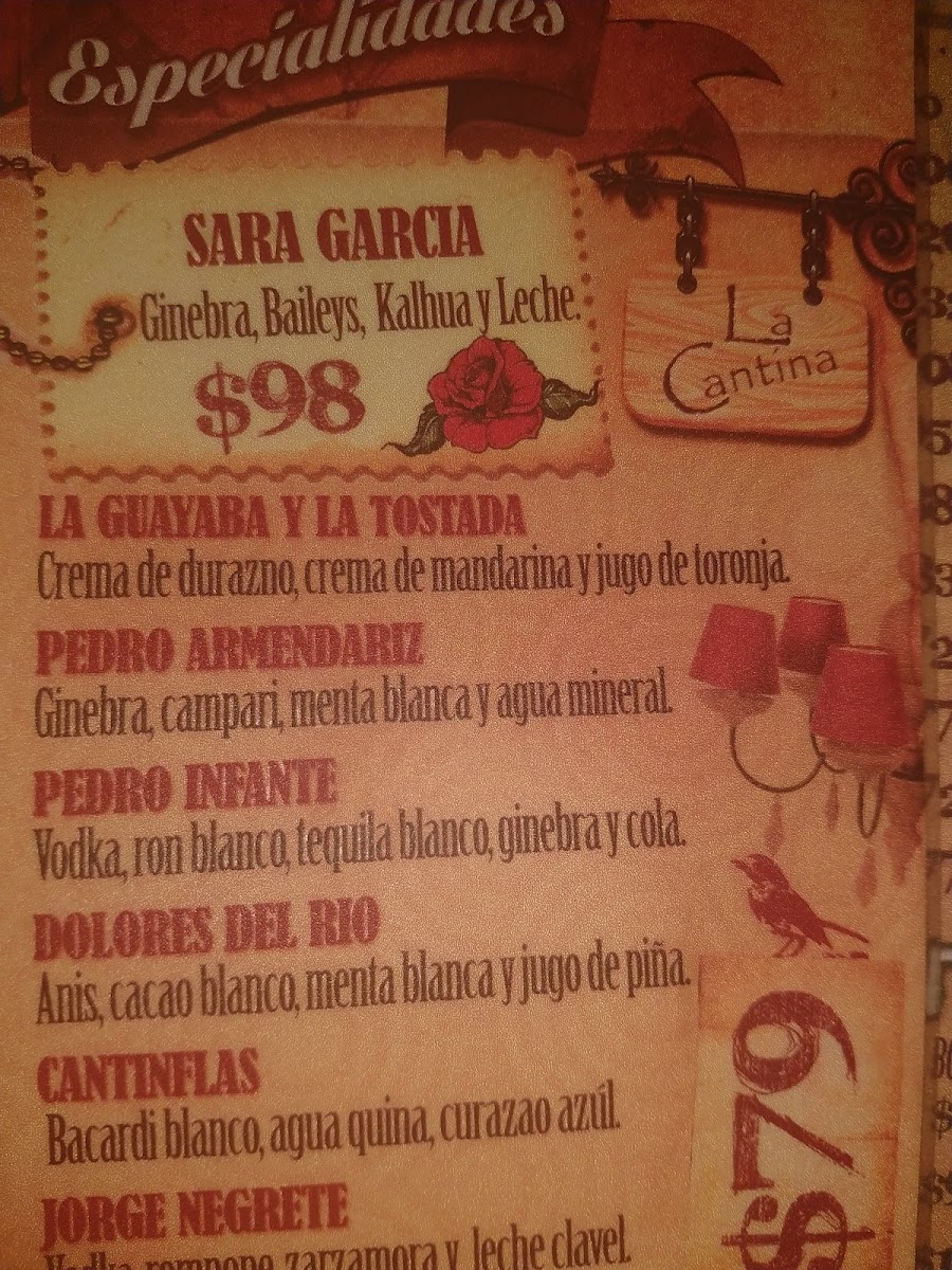 La Cantina de Antaño Suc. Sta. Anita Photo Menu 1