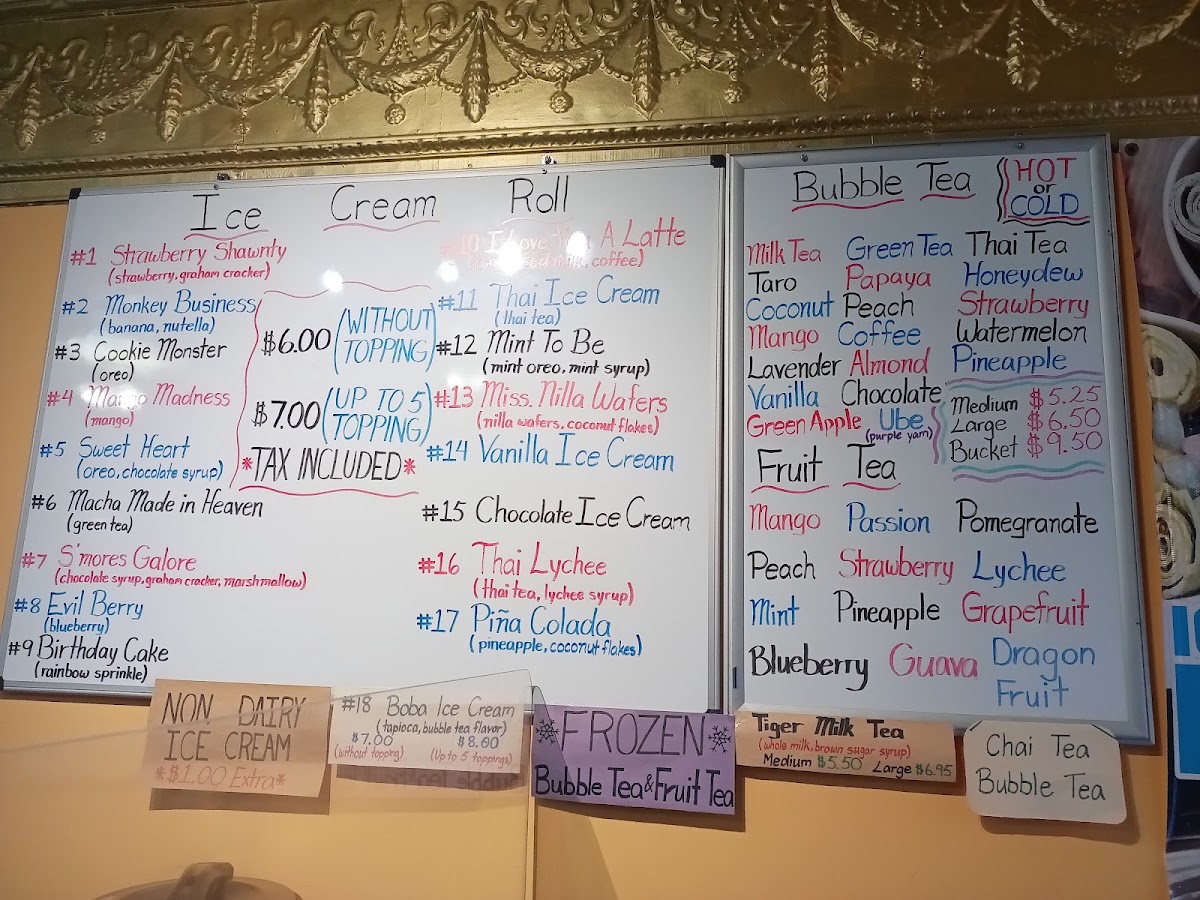 8° Thai Ice Cream Photo Menu 1
