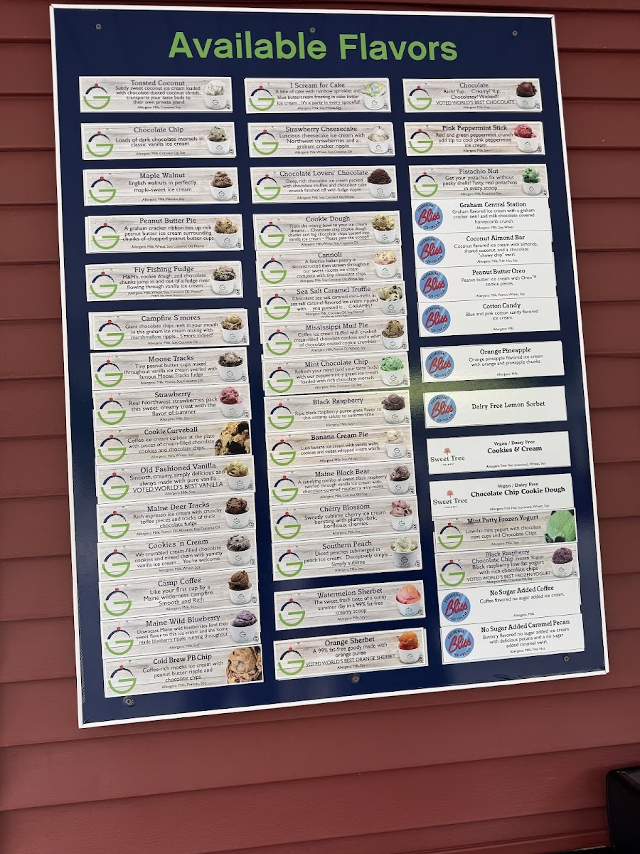 Lakeside Dairy Bar Photo Menu 1