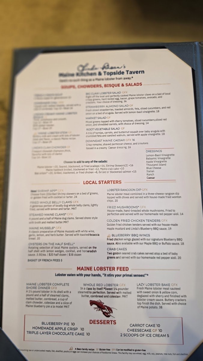 Linda Bean’s Maine Kitchen & Topside Tavern Photo Menu 5