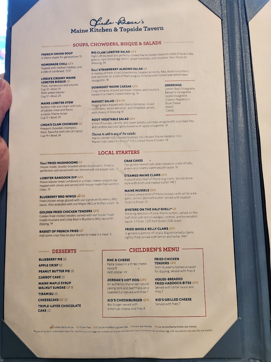 Linda Bean’s Maine Kitchen & Topside Tavern Photo Menu 6