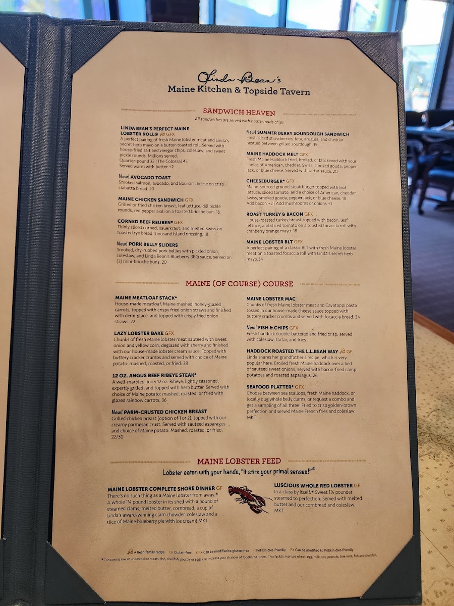 Linda Bean’s Maine Kitchen & Topside Tavern Photo Menu 9
