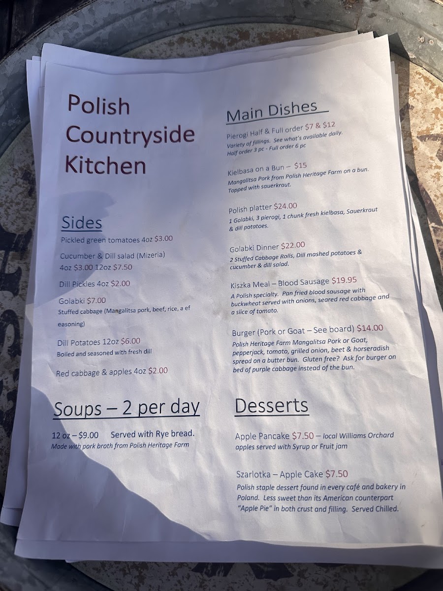Polish Countryside Kitchen Photo Menu 4