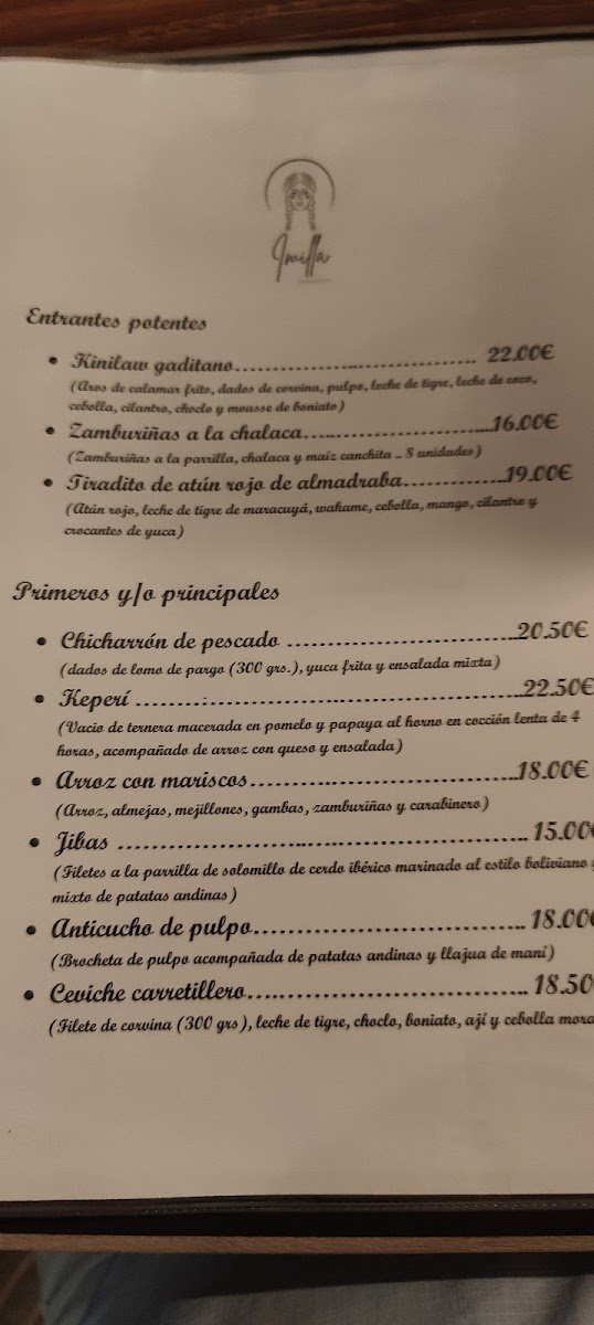 Restaurante IMILLA Photo Menu 3