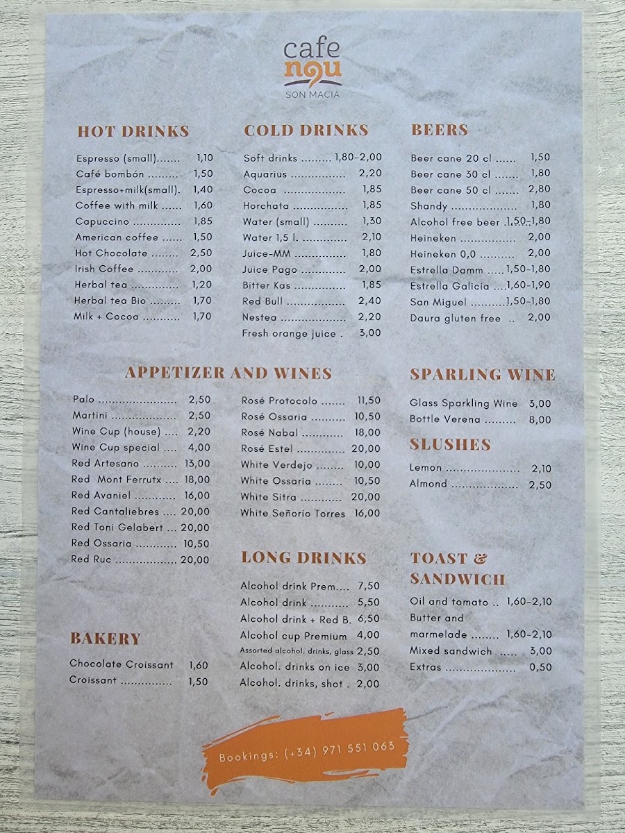 Cafè Nou Photo Menu 5