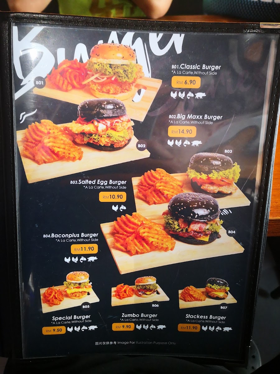Mr Fatty Burger Burma Road Photo Menu 10