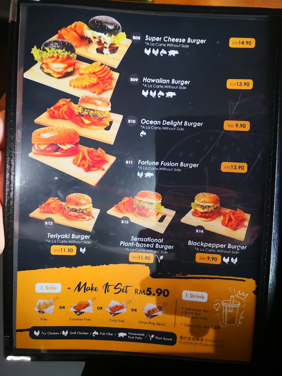 Mr Fatty Burger Burma Road Photo Menu 9