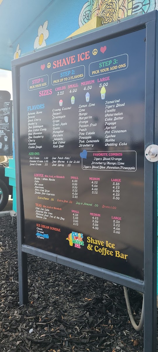 Peace Love Shave Ice Photo Menu 4