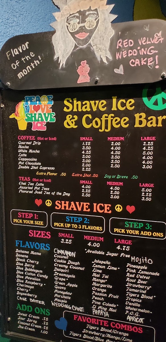 Peace Love Shave Ice Photo Menu 5