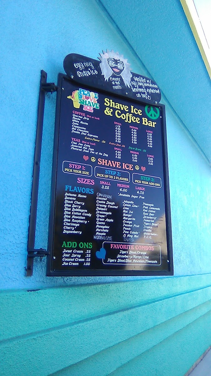 Peace Love Shave Ice Photo Menu 7