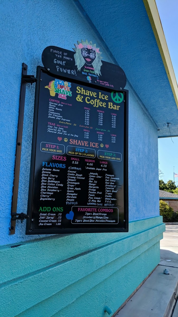 Peace Love Shave Ice Photo Menu 9
