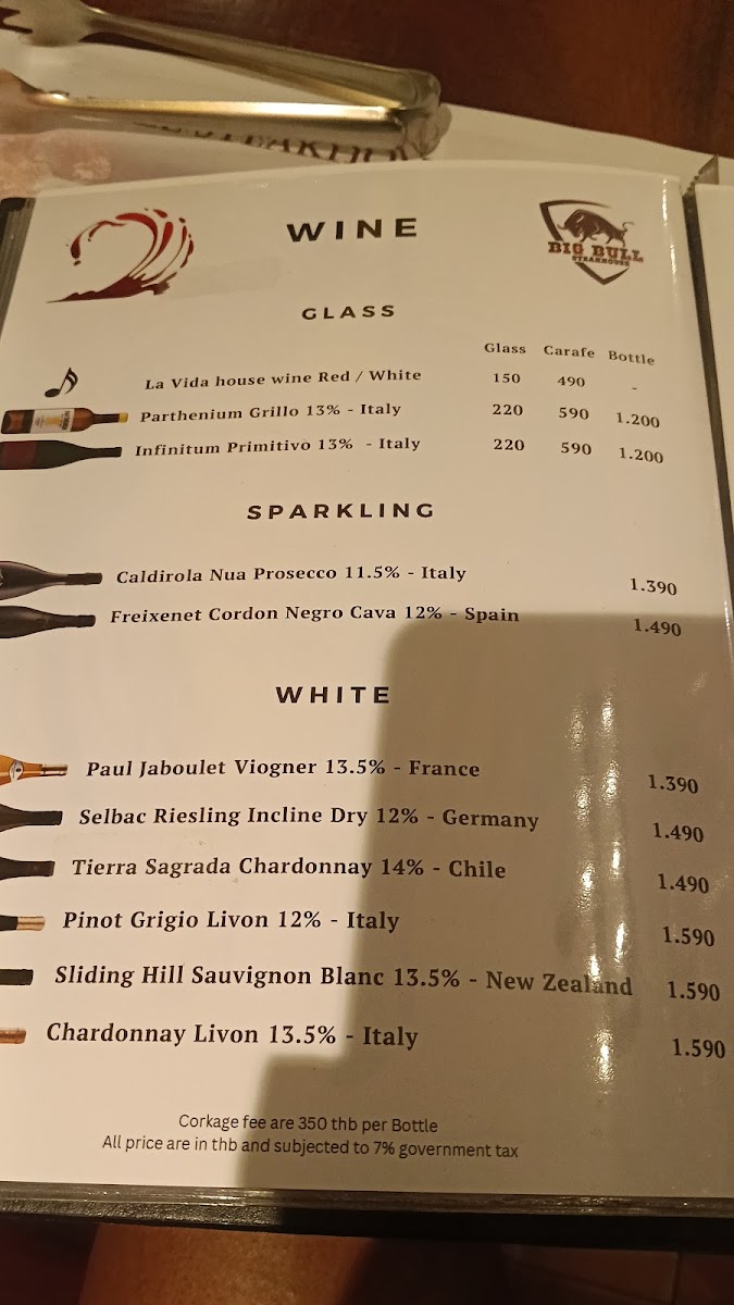 Big Bull Steakhouse Hua Hin Photo Menu 3