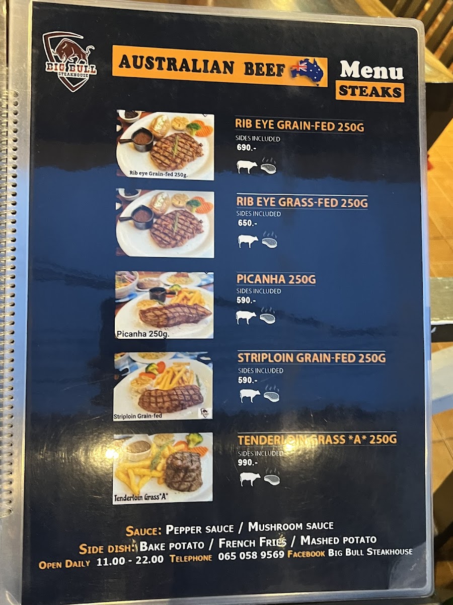 Big Bull Steakhouse Hua Hin Photo Menu 6