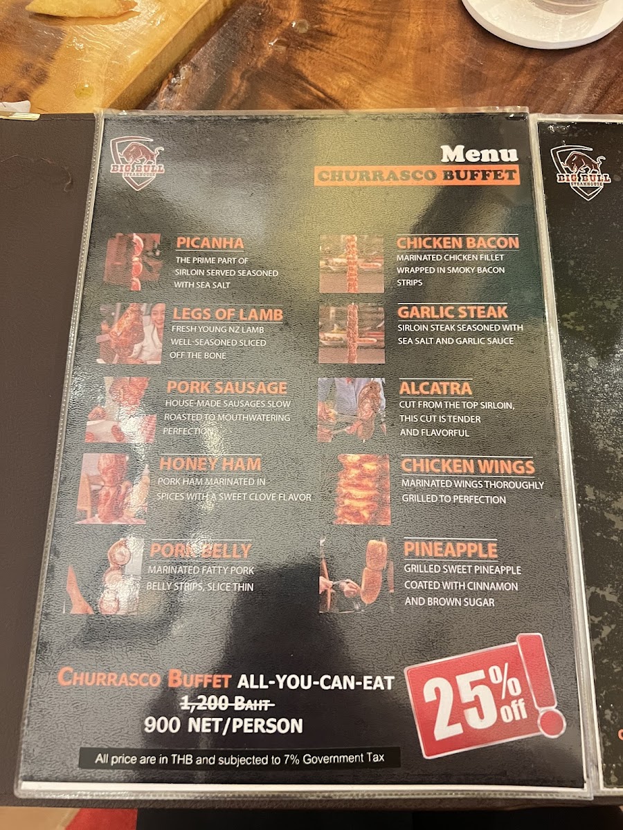 Big Bull Steakhouse Hua Hin Photo Menu 8
