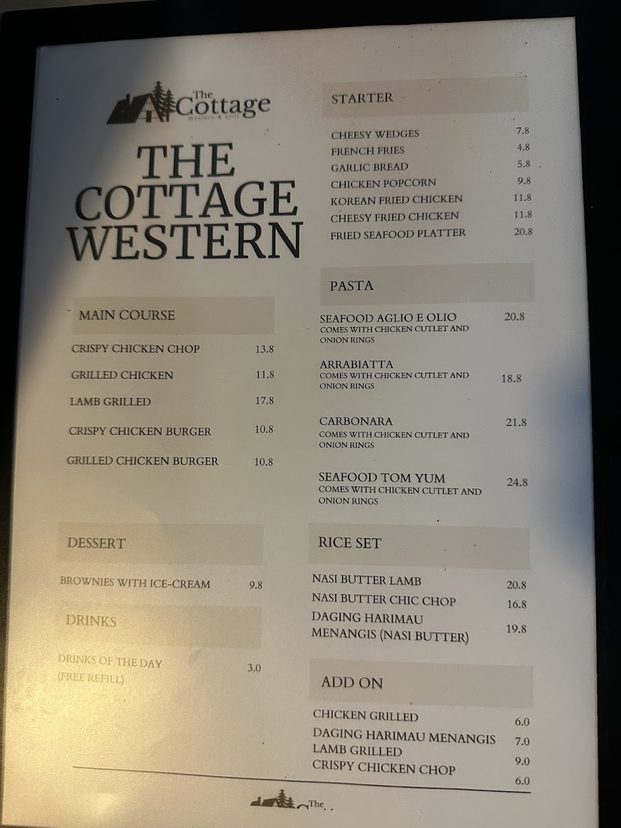 The cottage Western Photo Menu 1