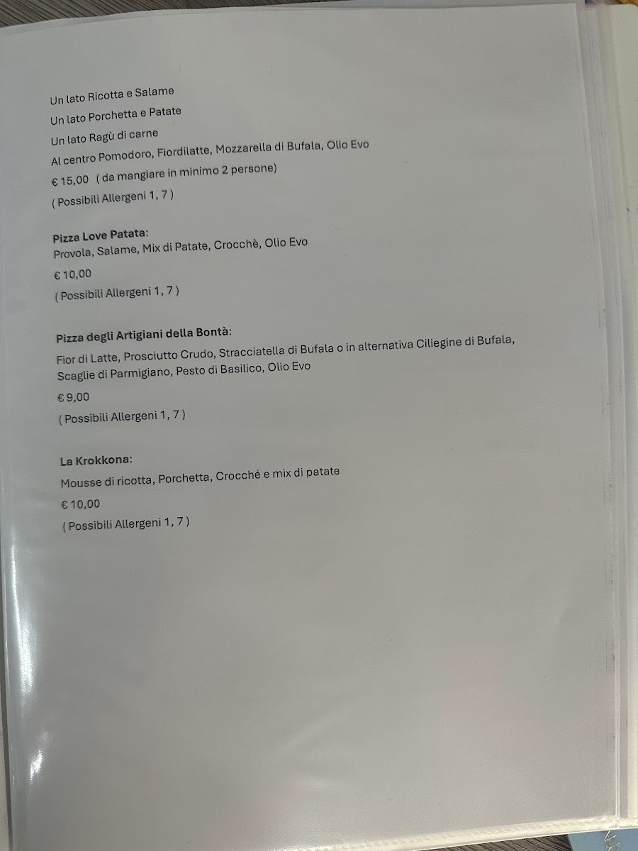 Artigiani della Bontà Pizzeria Photo Menu 8