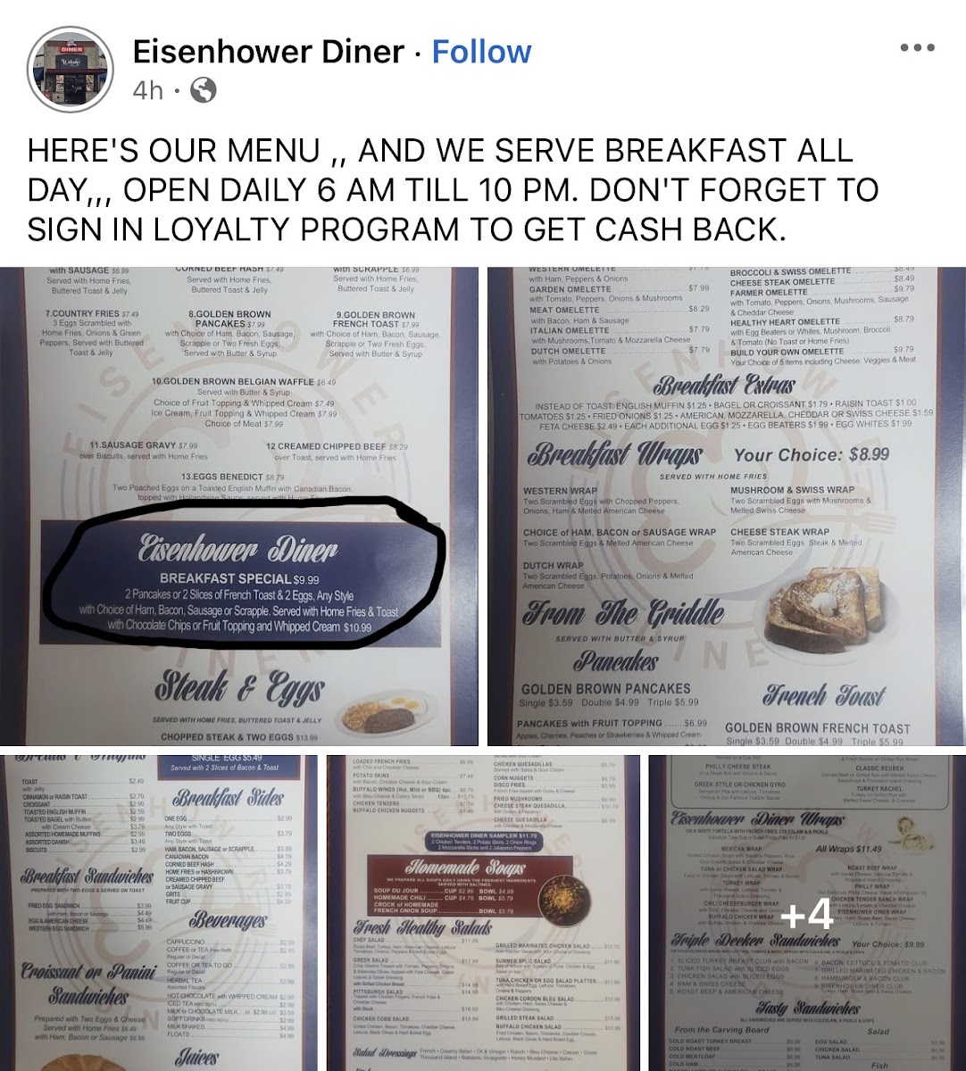 Eisenhower diner Photo Menu 1