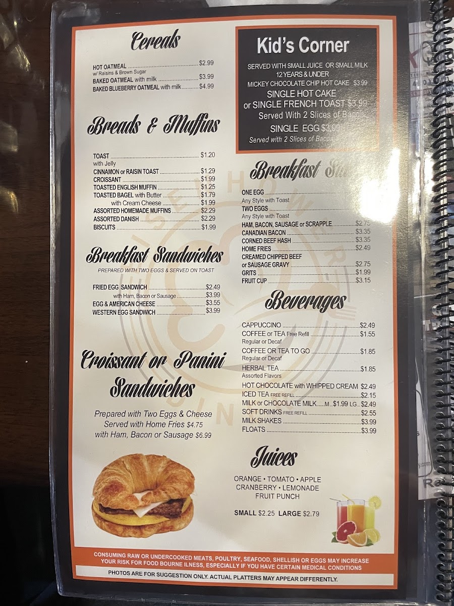 Eisenhower diner Photo Menu 2