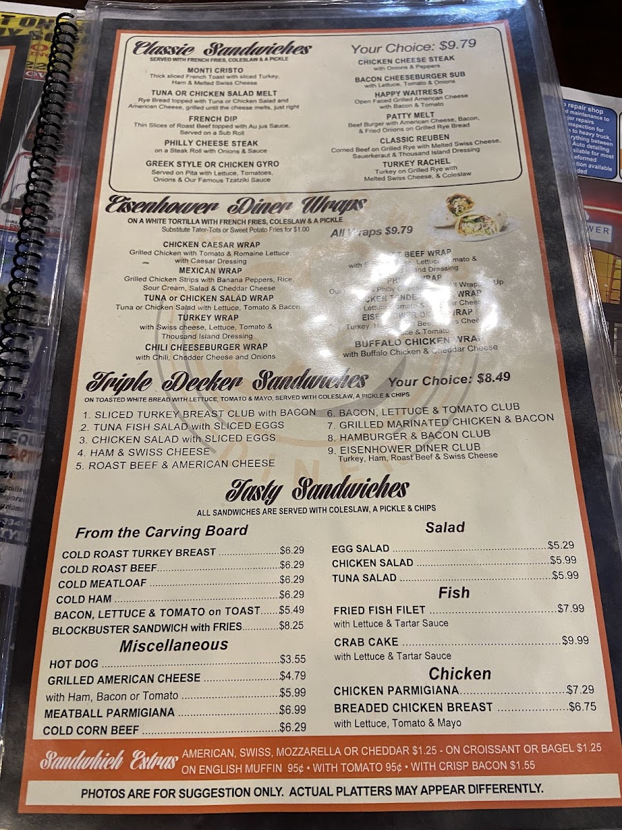 Eisenhower diner Photo Menu 3