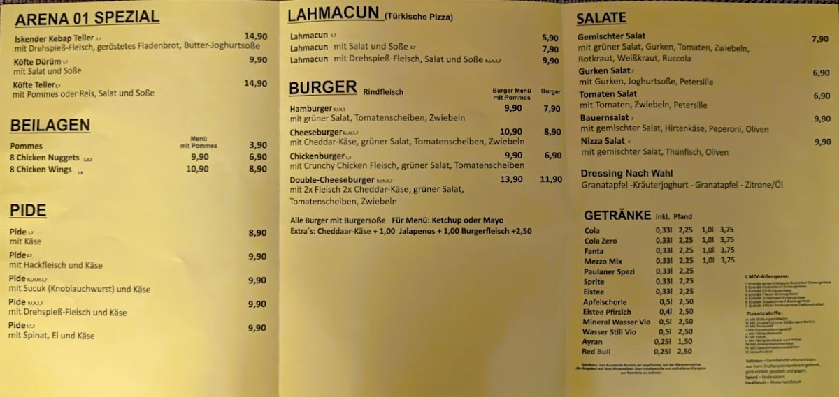 Arena01 Kebab&Pizza Haus Photo Menu 2