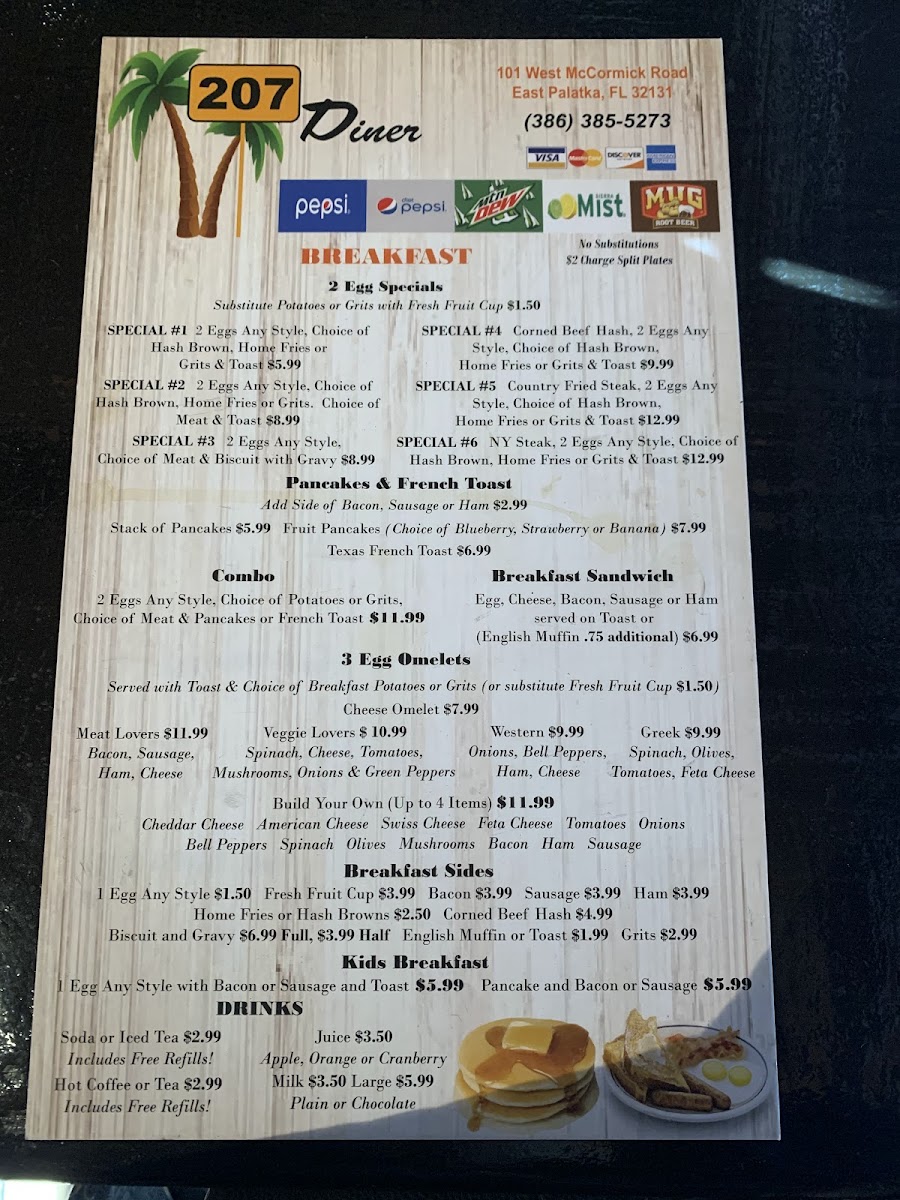 207 Diner Photo Menu 4