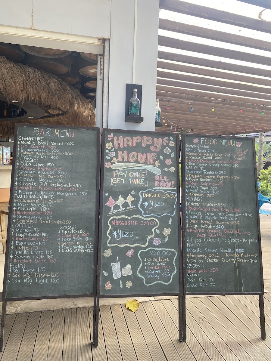 Liam's Beach Cafe Photo Menu 2