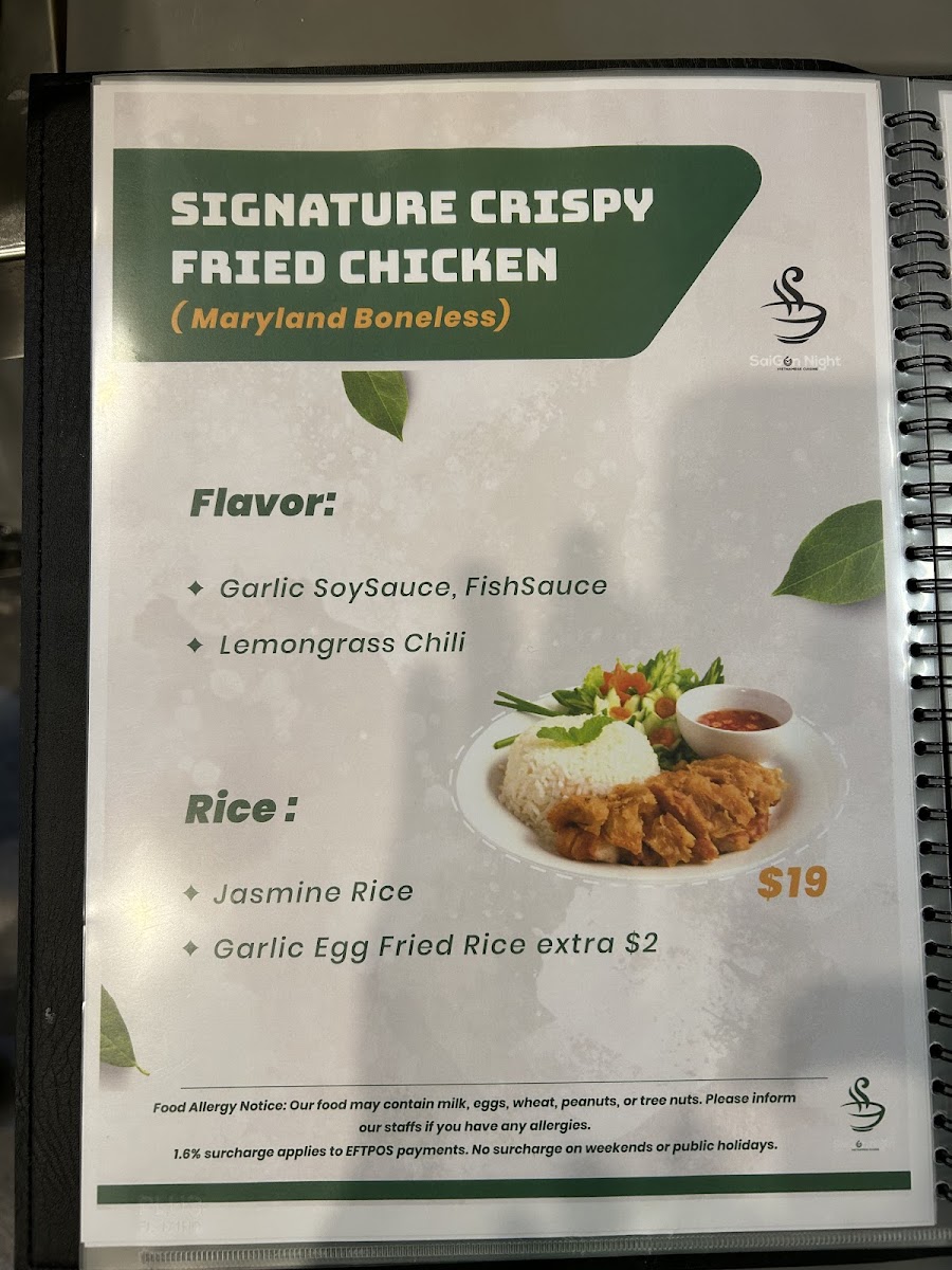 Saigon Night Photo Menu 10