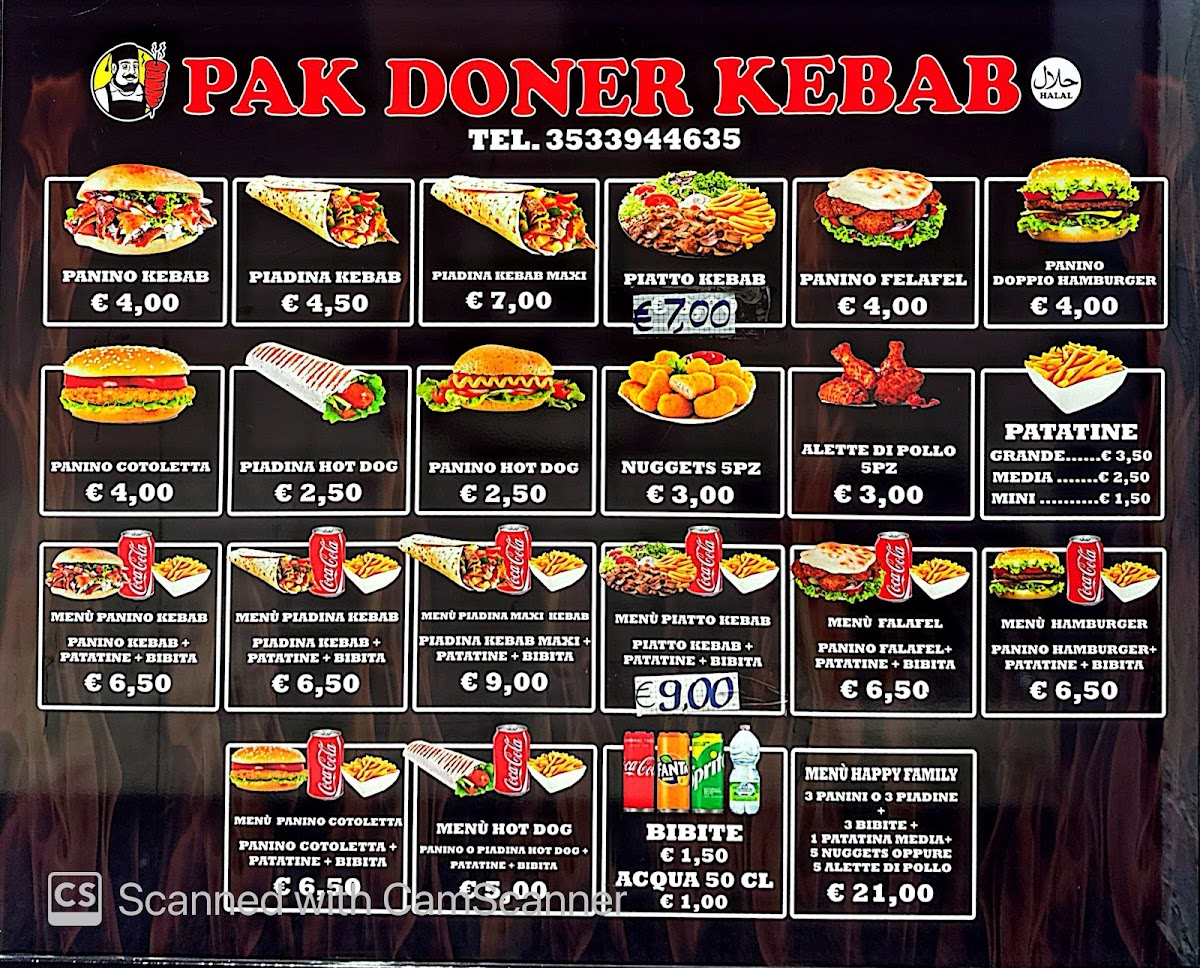 PAK DONER KEBAB Photo Menu 1