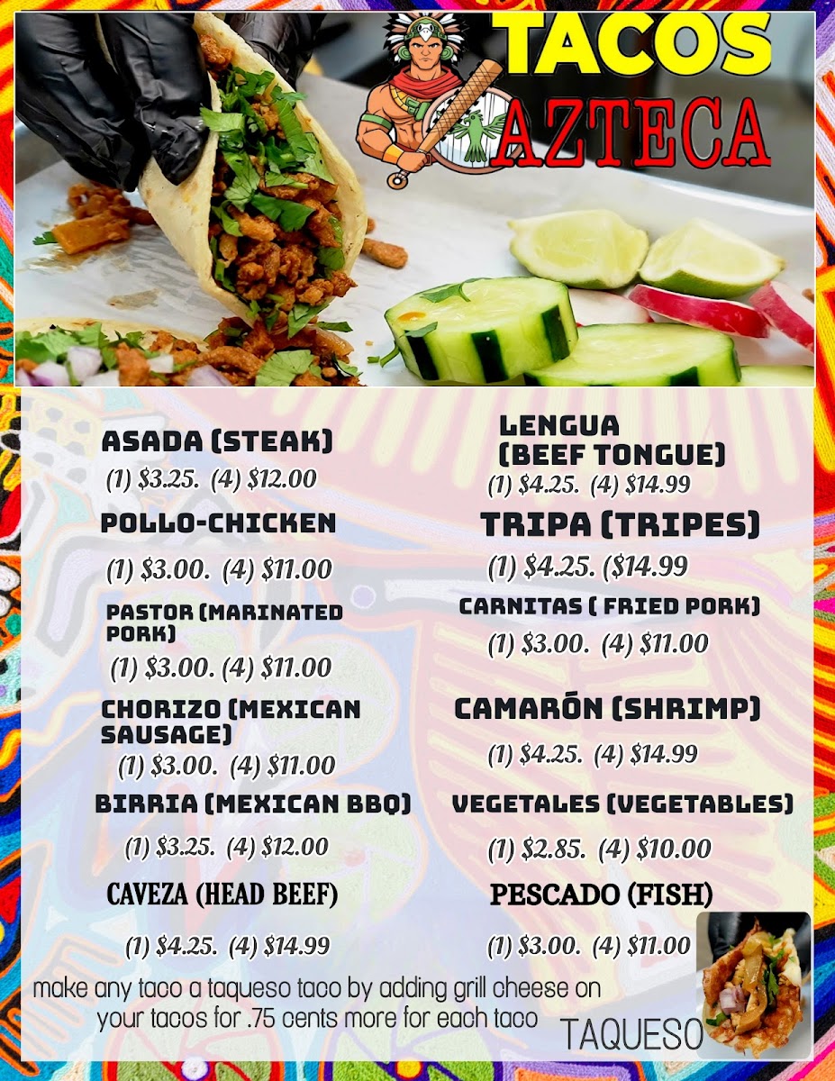 Tacos azteca Photo Menu 4