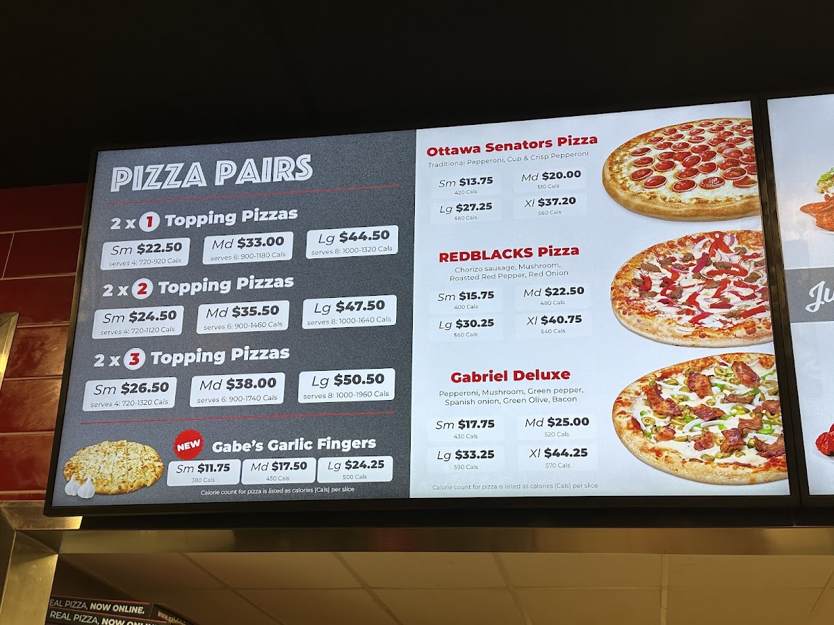 Gabriel Pizza Picton Photo Menu 1