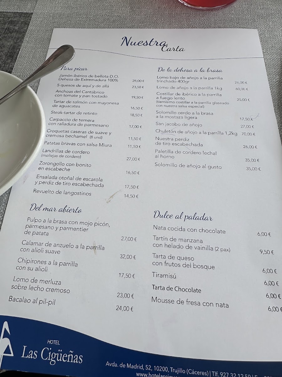 Restaurante La Bodega (@ Hotel Las Cigüeñas) Photo Menu 1