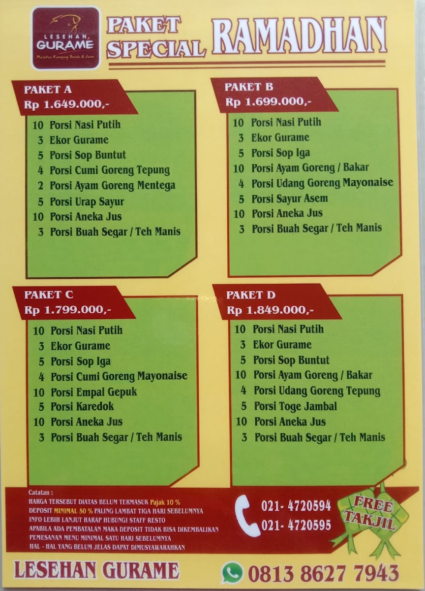 Lesehan Gurame Pemuda Photo Menu 1