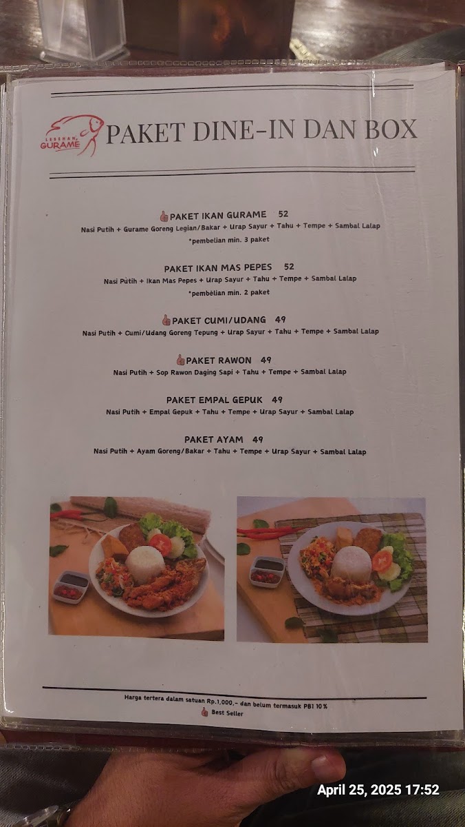 Lesehan Gurame Pemuda Photo Menu 3