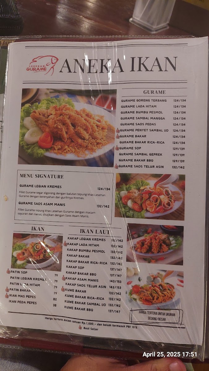 Lesehan Gurame Pemuda Photo Menu 6