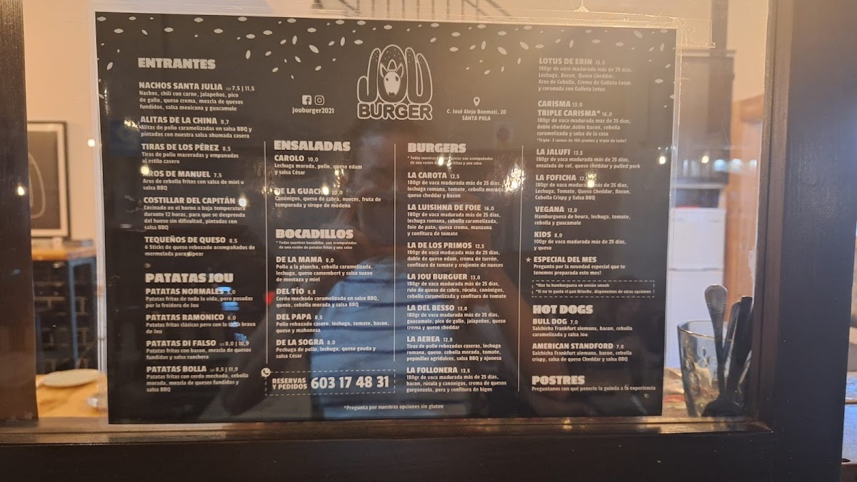 Jou Burger Photo Menu 1