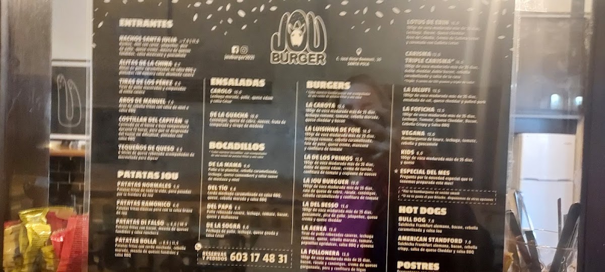 Jou Burger Photo Menu 2