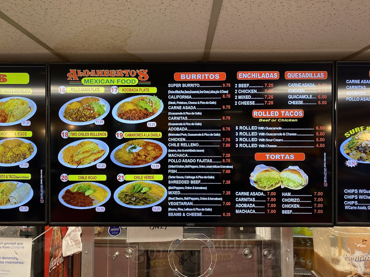 Adalberto’s Méxican Food Photo Menu 3