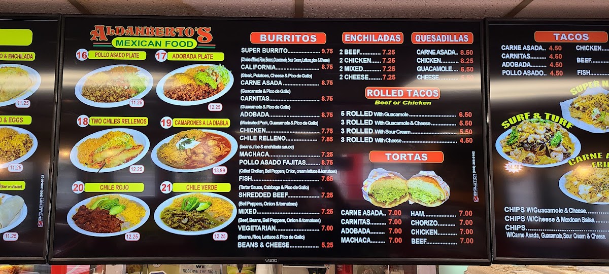Adalberto’s Méxican Food Photo Menu 4