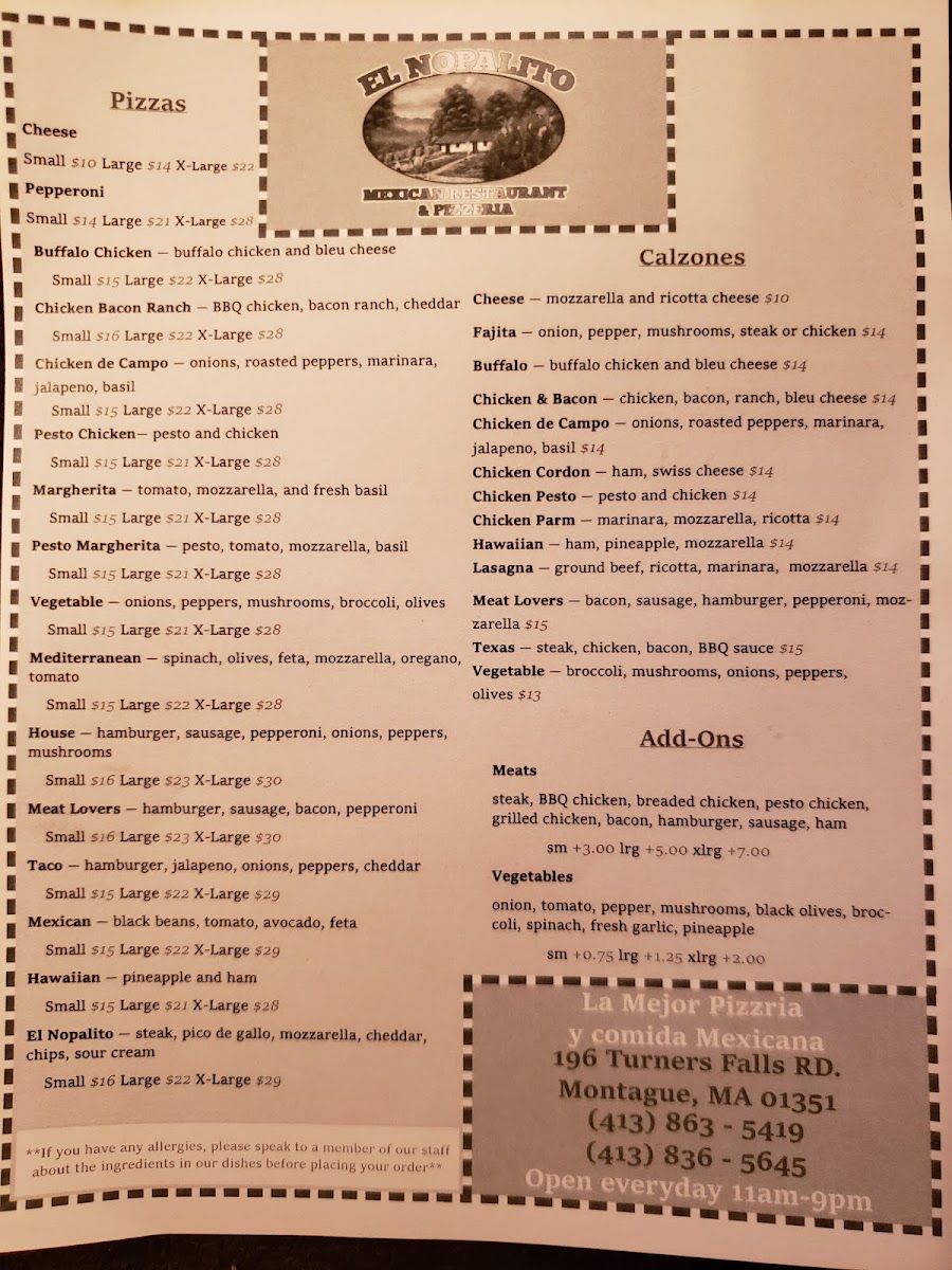 El Nopalito Mexican Restaurant and Pizzeria Photo Menu 4