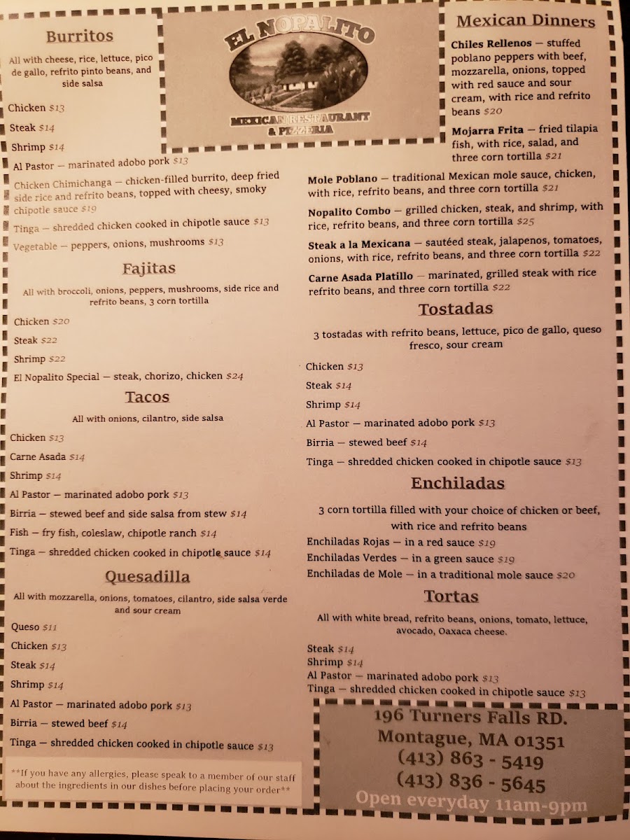 El Nopalito Mexican Restaurant and Pizzeria Photo Menu 5