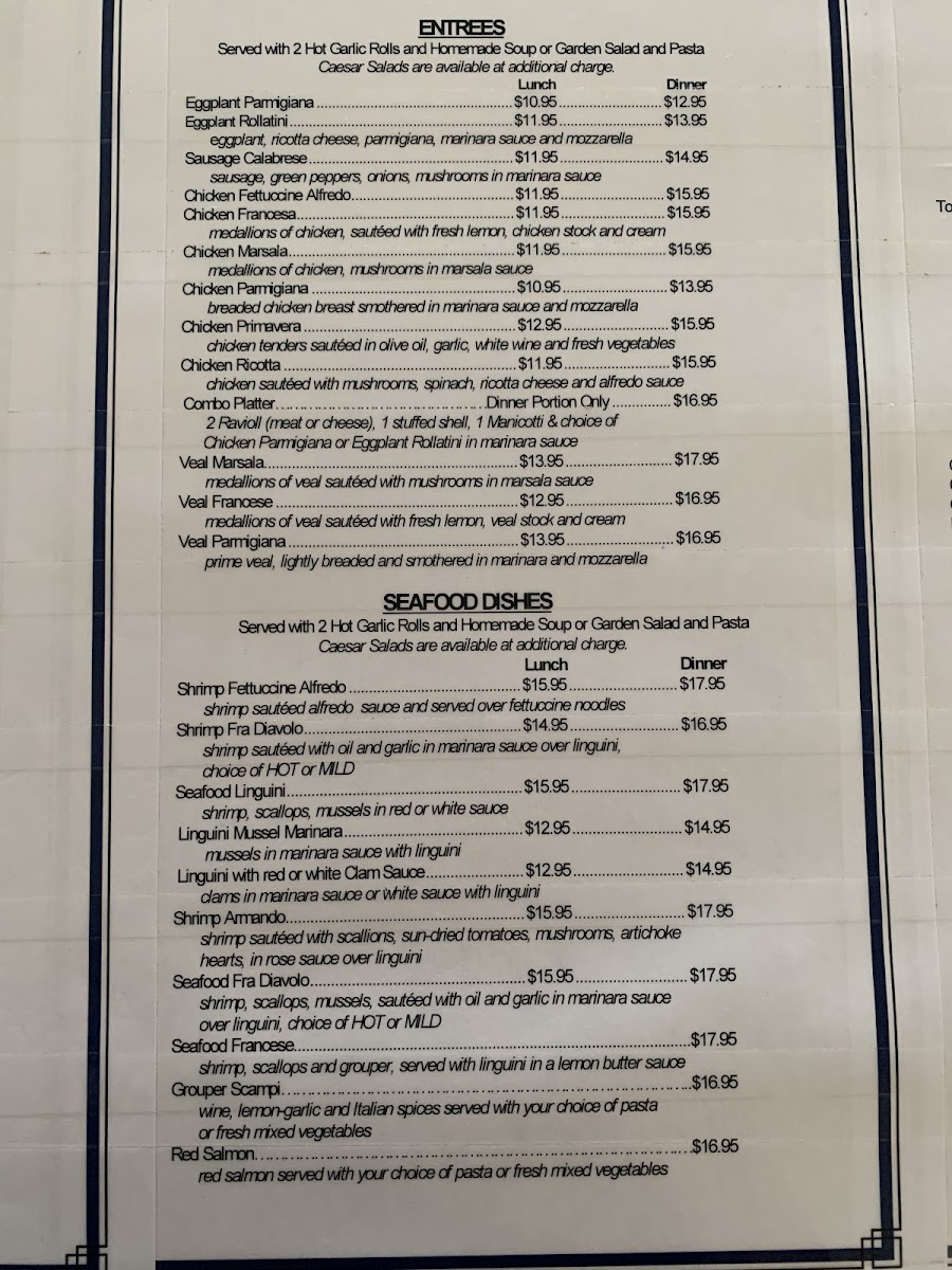 Armando's Italian Restaurant Photo Menu 6