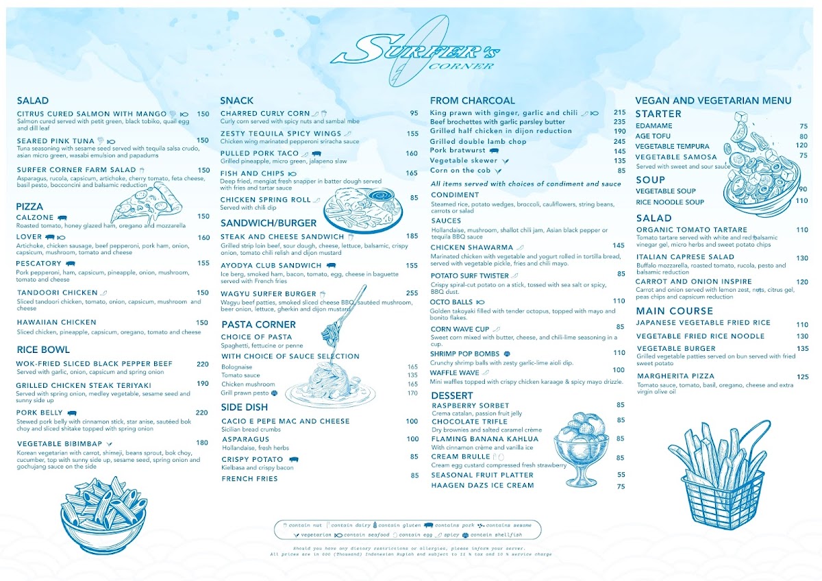 Surfer's Corner - Poolside Cafe and Bar Photo Menu 2