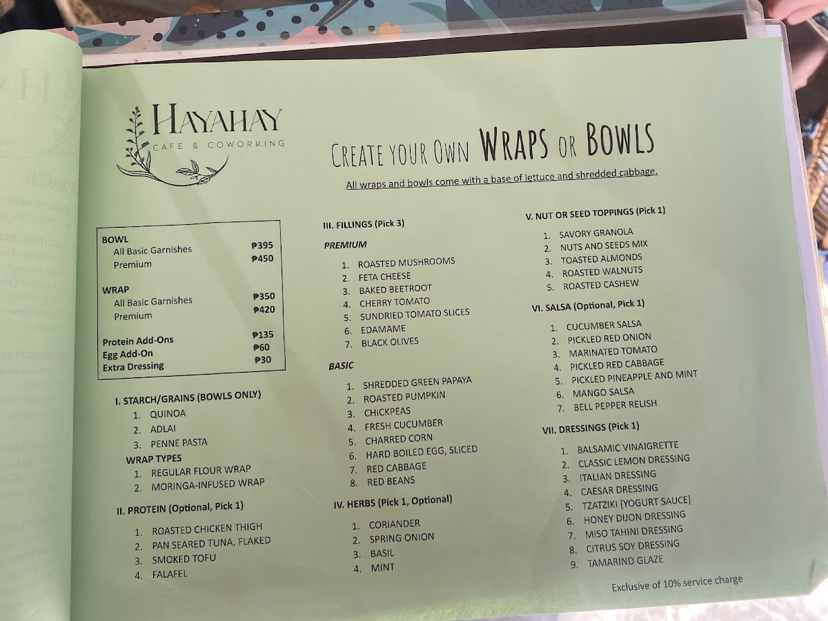 Hayahay Cafe, El Nido Photo Menu 3