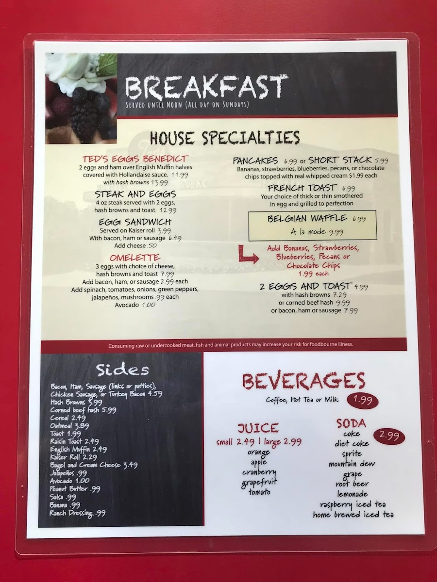 Ted's Ice Cream & Restaurant Photo Menu 5
