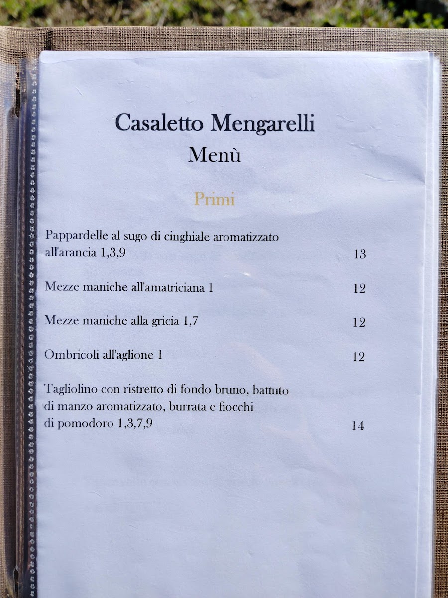 Casaletto Mengarelli Photo Menu 5