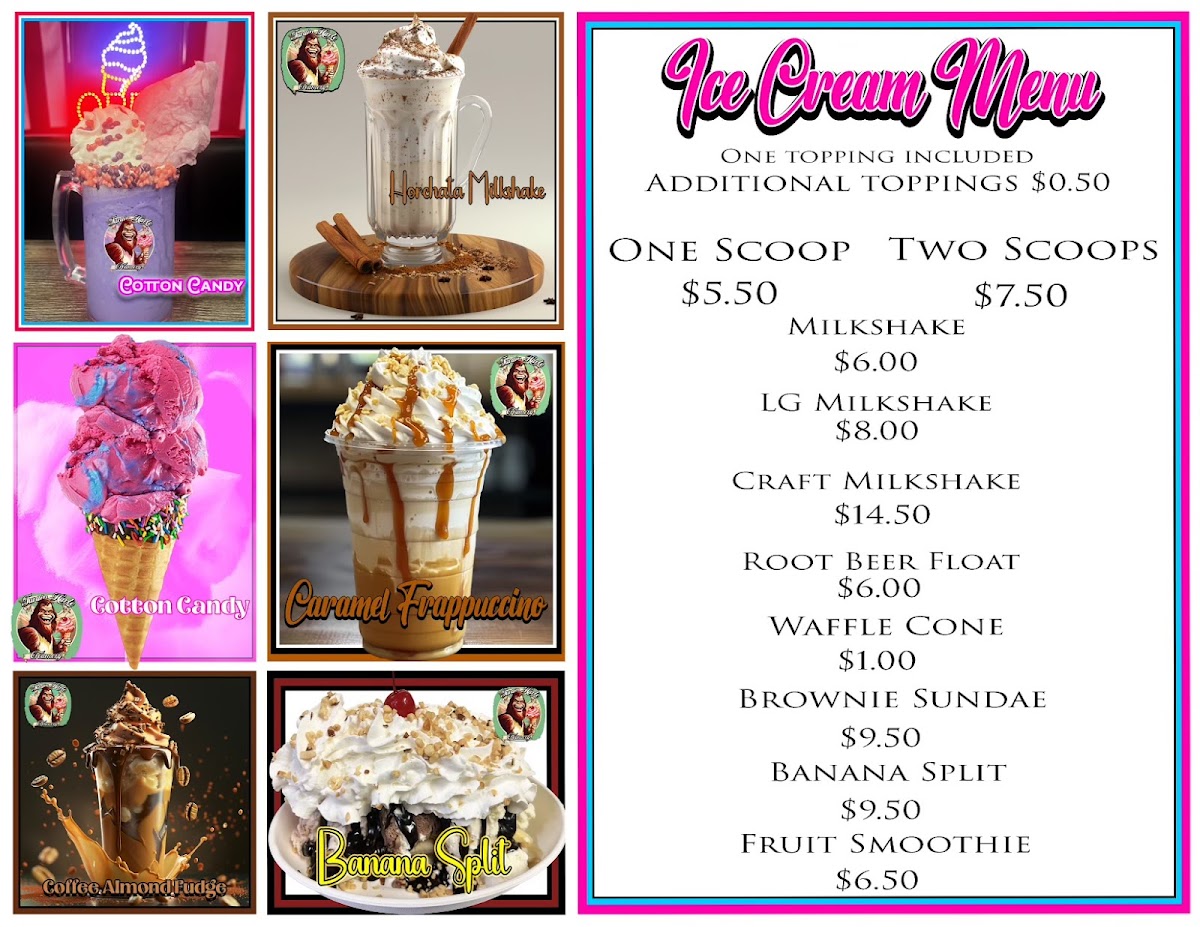 Twain Harte Creamery Photo Menu 2